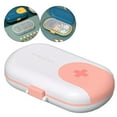thumbnail image 3 of Caja de almacenamiento de medicinas compacta de 4 rejils con de pastils organizador de pastils divisor de para , amarillo rosa Salvador Dispensador de cajas de medicamentos, 3 of 9