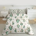 thumbnail image 2 of Homewish Teens Green Cactus Bedding Comforter Set 2pcs,Botanical Plants Twin Comforter Sets Microfiber,Western Flower Breathable Bedding Set,Luxury Bedroom Decor,Reversible, 2 of 8
