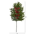 thumbnail image 2 of Nearly Natural 34in. Pine and Berries Artificial Hanging Plant (Set of 3), 2 of 7