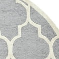 thumbnail image 5 of SAFAVIEH Cambridge Kevin Geometric Wool Area Rug, Silver/Ivory, 8' x 8' Round, 5 of 7