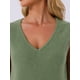 thumbnail image 5 of Conjunto de lounge para mujeres INSPIRE CHIC Pjs Top de tanque y pantalones cortos Conjunto de pijama de punto V cuello M Verde profundo, 5 of 6