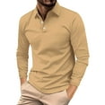 thumbnail image 1 of Men's Golf Shirt Casual Sports V Neck Ribbed Collar Short Sleeve Fashion Casual Solid Color Plain Spring & Summer Regular Fit 2XL, 1 of 5