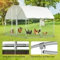 Large Metal Chicken Coops for 20 Chickens Runs for Yard with Waterproof