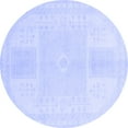thumbnail image 1 of Ahgly Company Machine Washable Indoor Round Abstract Blue Modern Area Rugs, 7' Round, 1 of 4