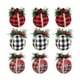 thumbnail image 2 of Bolsa de Tela Navideña a Cuadros Rojos de 8 Cm, Adornos Colgantes para Árbol de Navidad, Adornos Navideños de Espuma., 2 of 6