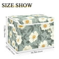 thumbnail image 5 of Yayeee Collapsible Cube Storage Bin with Lid Fabric Closet Decorative Basket with Handles, Sage Green Flower Pattern, 5 of 7