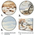 thumbnail image 3 of Designart "Farmhouse Farmstead Winter Painting II" Farm Floater Framed Canvas Wall Art, 3 of 7