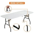 6 FT Folding Table Heavy Duty Plastic Indoor Outdoor Portable Fold Up