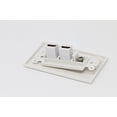 thumbnail image 1 of RiteAV - 2 HDMI y 1 Cable Coax TV F Tipo Puerto Placa de Pared Blanca, 1 of 1