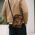thumbnail image 3 of TSOVTHRID Hummingbird Floral Brown Print Cell Phone Crossbody Bag for Women Lightweight Small Crossbody Bag Cell Phone Purse Wallet with Adjustable Strap, 3 of 7
