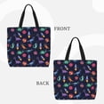 thumbnail image 2 of Rateoe Space Dinosaur Print Lightweight Tote Bag for Women, Water-Resistant Shoulder Bag with Zipper, Spacious Casual Handbag for Work, School, Shopping, 2 of 7
