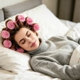 thumbnail image 3 of Casewin Jumbo Foam Sponge Hair Roller Soft Sleeping Rollers Curvy Wavy Hairstyle Curling Hair Styling Tools 24 Pieces Use for Long Hair Short Hair Ladies and Children 2"X2.75" Random Color, 3 of 7