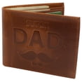 thumbnail image 2 of RFID Blocking Genuine Leather Men's Bifold Logo Debossed Wallets, 2 of 30