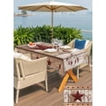 thumbnail image 5 of Outdoor Tablecloths with Umbrella Hole & Zipper, Red Texas Star Vintage Tablecloth Rectangle 60x84 Inch, Farmhouse Berry Brown Wooden Waterproof Table Cloth, Patio/Pool/Picnic Table Covers, 5 of 8