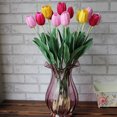 thumbnail image 3 of Funie Pretty Latex Real Touch Artificial Silk Tulip Flower Wedding Bouquet Home Décor, 3 of 7