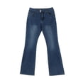 thumbnail image 6 of Bootcut Jeans for Women Y2K Baggy Stretchy Low Waisted Vintage Flare Jeans Button Closure Trendy Versatile Wide Leg Denim Pants with Pockets Sky Blue M, 6 of 7