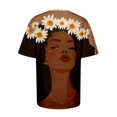 thumbnail image 5 of TSADFHJI Débardeurs pour Femmes Mode Décontractée Célébration Femmes Noir Liberté Col Rond T-Shirt Manches Courtes P Blanc, 5 of 5