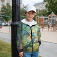 thumbnail image 3 of Uorisanigo Hood Hoodies Zip Up Sweatshirt Shirts for Children Soft Lightweight Forest Dragon Long Sleeve Jacket Fur Furry Fluffy Pullover Sweatshirt Coat School Birthday, 3 of 8