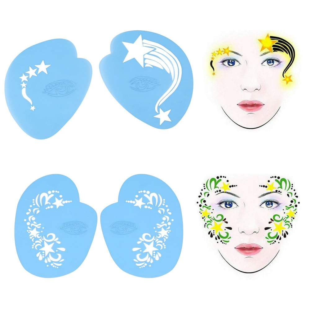 Mgaxyff 7styles/set Reusable Face Paint Stencil Body Painting Template