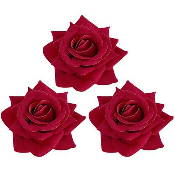 3pcs Rose Flower Hair Clips Flower Barrettes Hairpins Flower Headdress for Women Girls