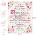 thumbnail image 6 of 21st Birthday Gifts for Her Him Throw Blanket 21 Year Old Birthday Gifts for Her Him 21st Birthday Decorations for Women Girl Bestie Sister 21st Birthday Gift Ideas Flannel Fleece Blanket 50x60, 6 of 6