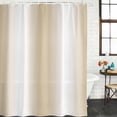 thumbnail image 3 of Beige White Ombre Waterproof Fabric Shower Curtain,Country Minimalist Abstract Gradient Waterproof Fabric Shower Curtain for Bathroom Curtains Bathtubs Shower Curtains with 12 Hooks Standard 72x72, 3 of 8