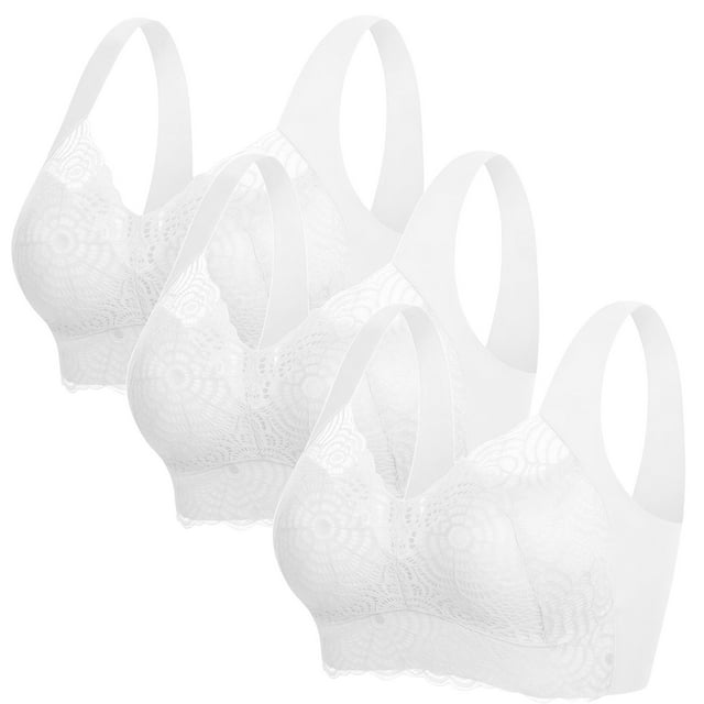 Women Comfort Lightweight Wireless Bras Correcting Bra For Seniors Plus Size Full Coverage Soft Everyday Bra