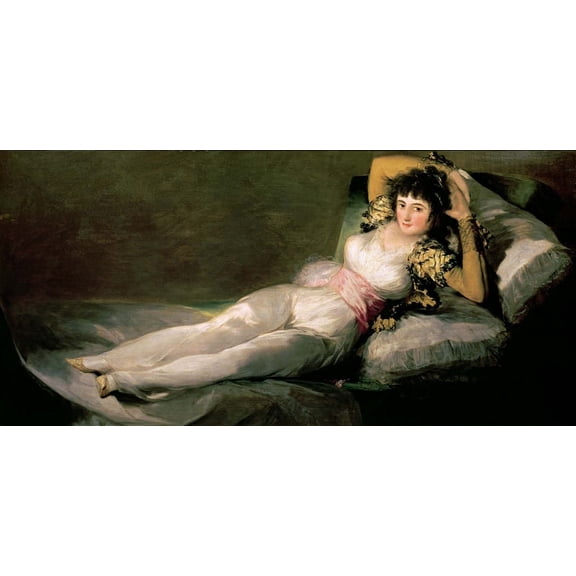 Goya "The Clothed Maja" (19th) Glossy Poster