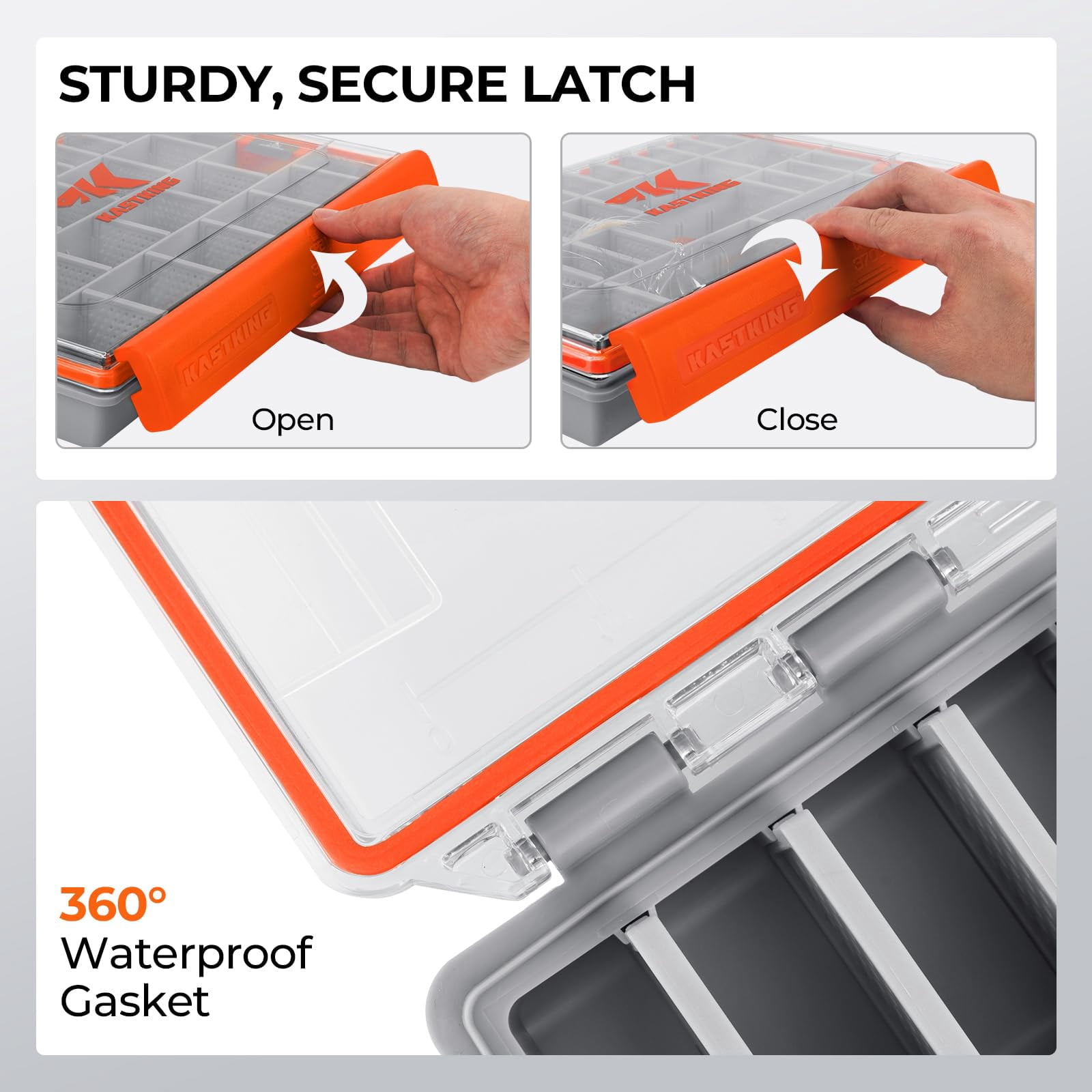 Hyperseal Waterproof Tackle Box  3600 And 3700 Trays Fishing Organizer With Removable Dividers Lure Terminal Storage