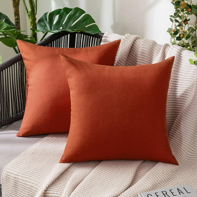 Fundas de Almohada MIULEE Decorativas Impermeables para Exteriores 30x30 cm Paquete de 2