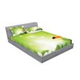 thumbnail image 2 of Ambesonne Tropical Fitted Sheet & Pillow Sham Set, Exotic Jungle, Queen, Green Yellow, 2 of 2