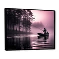 thumbnail image 2 of Designart "The Lake Fishing At wall art I" Sports Floater Framed Wall Art Print, 2 of 7