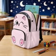 thumbnail image 3 of Jeiento Cute Cat Lightweight 17 Inch Kids Backpack Set 4-Piece Lunch Bag Pencil Case Water Bottle Holder for Girls, Pink, 3 of 7