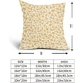 thumbnail image 5 of Vintage Flower Pillow Covers 18x18 Inch Set of 2 Orange Yellow and Cream Floral Outdoor Throw Pillow Covers Orange Small Floral Print Rustic Farmhouse Pillowcases Cotton Linen Cushion Covers for Couch, 5 of 6