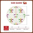 thumbnail image 3 of Daiia Mardi Gras Carnival1 Drawing Merry Christmas Tree Skirt , Xmas Large Lace-up Tree Skirt, Santa Snowflakes Rustic Home Decorations New Year Party Farmhouse Decor-48", 3 of 7