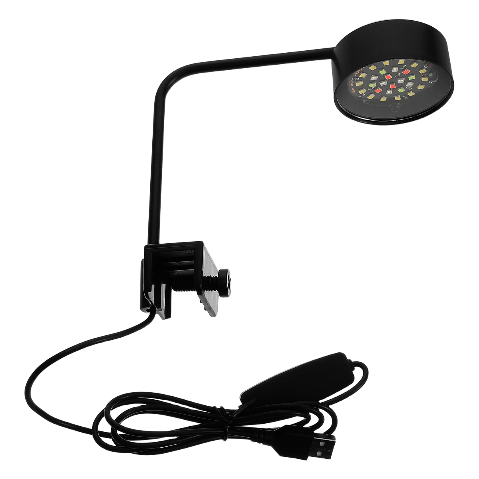 Luxshiny USB Powered Clip on Aquarium LED Light with Color Changing Blue White Modes
