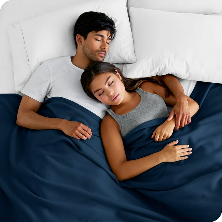Bare Home Polar Fleece Bed Blanket Lightweight Premium Fleece Throw Dark Blue Walmart
