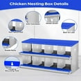 thumbnail image 6 of Garvee 8 Compartments Chicken Nesting Boxes without Legs, Roll-Out Egg Collection, Galvanized, Easy Clean & Install, Blue, 6 of 7