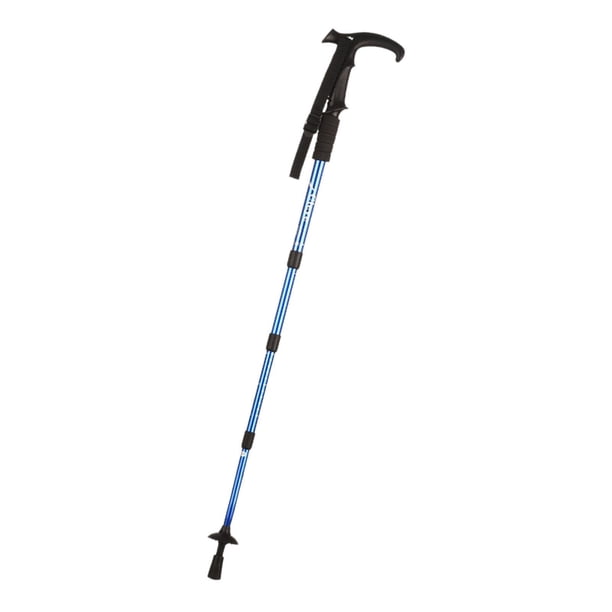 Bastones de trekking, resistentes, portátiles, ergonómicos, ligeros y telescópicos. azul