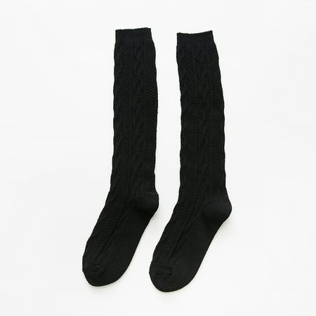 

Women s Calf High Stockings Thick Knitting Long Socks Elastic Rib Design Below Knee Warm Legs Tights for Winter Fall