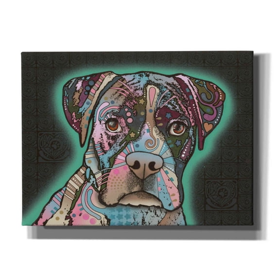 Epic Graffiti 'Love Thy Boxer' by Dean Russo, Canvas Wall Art, 16"x12"