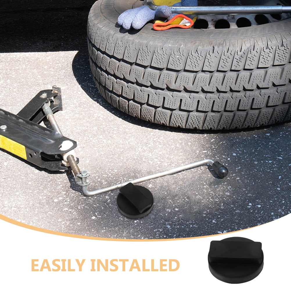 OUNONA 4pcs Rubber Jack Pad Effortless Installation For Support And Vibration Dampening Jack Rubber Pad For Floor Jacks And Pinch Weld Jack Stands