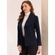 thumbnail image 4 of Abrigo con Solapa para Mujer Allegra K Azul oscuro XL, 4 of 5