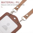 thumbnail image 2 of Weiweiguan Portable ID Cards Holder Lanyard Work Cards Protective Cover Double-sided Cards Holder, 2 of 6