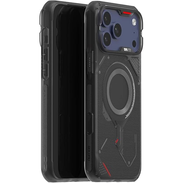 wonima11 Aulumu A17 Rugged Case for iPhone 17 Pro Max | MagSafe Compatible | Integrated Drop Protection | Touch-Sensitive Buttons | Military-Grade Outdoor Design Black