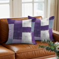 thumbnail image 3 of Abstract Purple Throw Pillow Cover Gray Gradient Graffiti Color Block Modern Art Cotton Linen Cushion Cover Throw Pillow Case with Invisible Zipper for Couch Sofa Bed Chair Car 24x24 Inch, 3 of 9