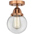 thumbnail image 4 of Innovations Lighting  Nouveau 2 Beacon - 1 Light 6" Semi-Flush Mount Seedy/Brushed Satin Nickel, 4 of 4