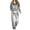 Gray, variant on Szluipve 2 Piece Sets for Women Velvet Leopard Print Patchwork Tracksuit Zip Up Long Sleeve Jacket And Wide Leg Pants 2 Piece Outfit Casual Loungewear Set With Pockets Gray M