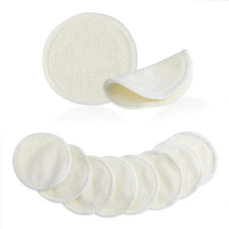 20Pieces Reusable Makeup Remover Pads - Reusable Cotton Pads are Eco Friendly  Super Soft  Double Sided & Organic - Premium Bamboo Face Pads for Makeup Removal