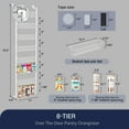 thumbnail image 7 of SUNALLY Over The Door Pantry Organizer, 8-Tier Pantry Organization and Storage, Metal Hanging Spice Rack for Kitchen, Laundry, Bathroom, Back of Door Seasoning Rack 8 Baskets, White, 7 of 7